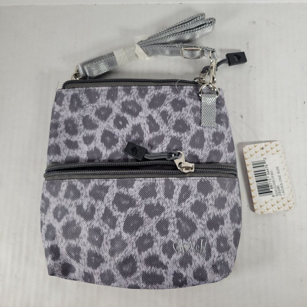 GloveIt Leopard Print Golf Outdoor Workout Casual Adjustable Crossbody Bag